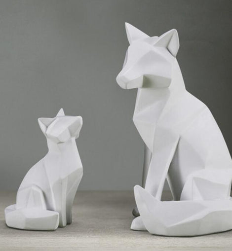 Geometric Fox Sculpture