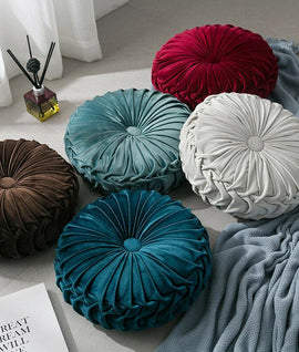 Velvet Round Floor Cushion